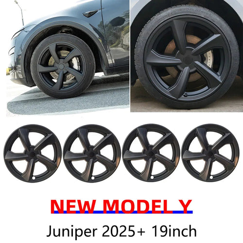 4PCS Hub Cap for Tesla New Model Y Juniper 2025 2026 Car Replacement Wheel Cap 19 Inch Performance Automobile Hubcap Full Cover CM World