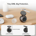 Dash Cam KAWA MINI ORB Tiny Video Recorder 2K Car DVR,Voice Control Car Camera,360° Rotate,180° Video Flip AUTO Dash Camera