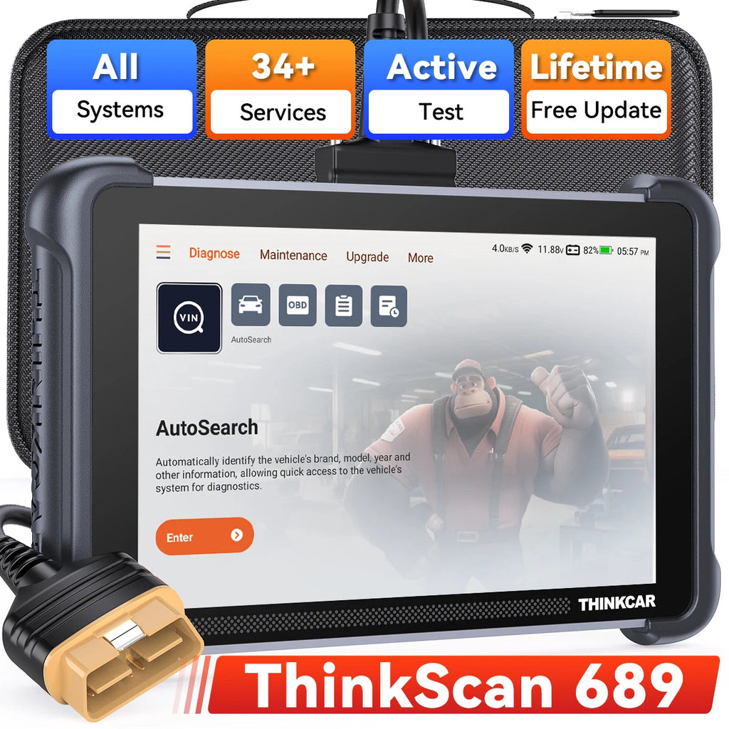 Lifetime Free Update THINKCAR THINKSCAN 689 OBD2 Diagnostic Tool DOIP CANFD Bi-directional ECU Coding 34 Resets Car Mobile World