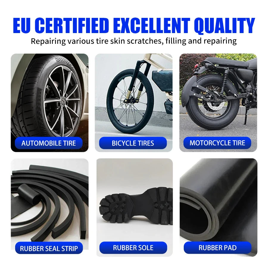 Tire Repair Glue Strong Rubber Wear-resistant Non-corrosive Adhesive Tire Sealing Bonding Glue Car Tire Repair Sealant CM World