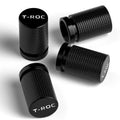4pcs/set Car Wheel Tyre Valve Stem Auto Tire Cover For Volkswagen VW T-ROC Emblem Lavida Arteon Vento SR36 Exterior Accessories