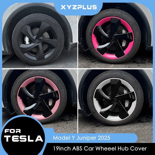 4PCS 19Inch Hub Cap for Tesla Model Y Juniper 2025 Performance Wheel Hubcap Right&Left Wheel Cap Full Rim Cover Car Accessories CM World