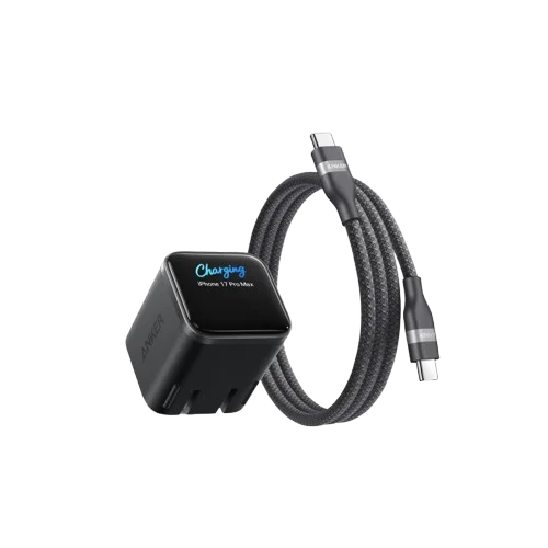 Anker 45W Nano Smart Display Charger Type C Fast Charging Compact and Foldable Plug USB C Charger for iPhone 17ProMax and more