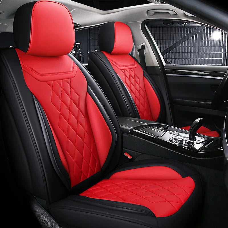 Universal Five-Seater Car Seat Covers Premium Leather Four Seasons Suitable for Most Cars SUVs Off-Road Vehicles CM World