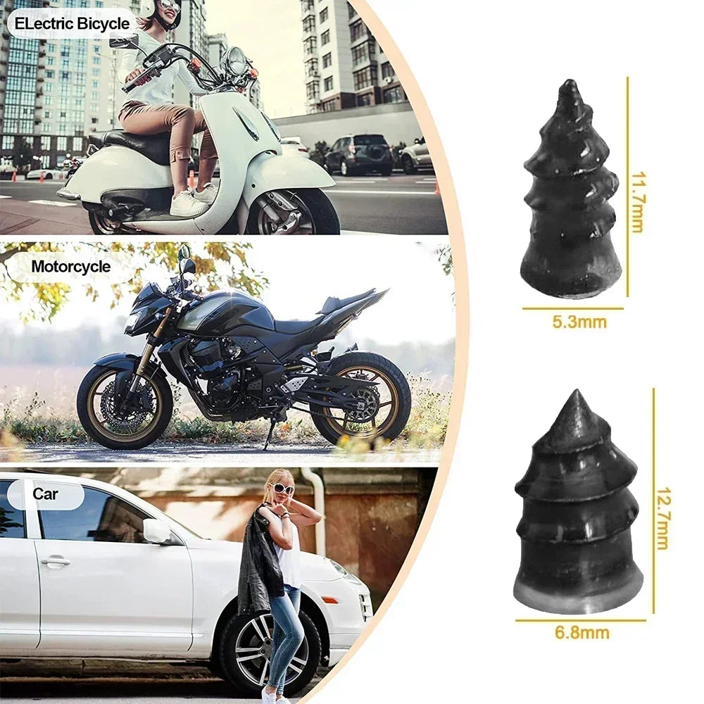 Practical Vacuum Tire Puncture Repair Kit Universal Nail Screw Rubber Metal Tool Car Patch Auto Repair Accessories