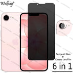 Privacy Screen Protector For iPhone 17e Anti-Spy Tempered Glass For iPhone 17e 16e Camera Glass For iPhone 17e Glass 6.1 inch