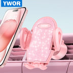 YWOR Car Phone Holder, [Thick Cases Friendly] Car Phone Holder Mount, Hands-Free Phone Mount for Car Fit for iPhone for Samsung