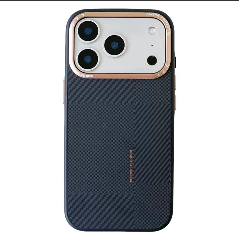 Matte Carbon Fiber Texture Magnetic Case For iPhone 17 16 15 Pro Max Wireless Charging Alloy Lens Shockproof for MagSafe Cover Car Mobile World