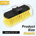 2Pcs Car Wash Brush Head Practical Exterior Automotive Cleaning Brush Head with Soft Bristle RV Window Cleaning Tool Accessories