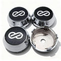 4pcs JDM Black Silver ENKEI Logo Emblem Car Wheel Center Caps OD 60MM 56MM Wheels Hub High Cap Rim Hubcaps Cover Car Accessories