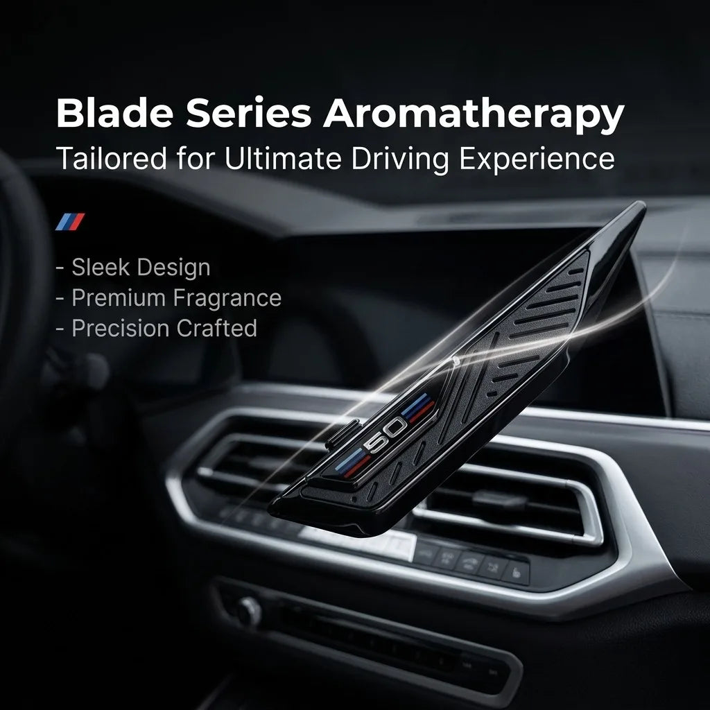 Blade Shape Car Air Freshener Vent Clip Solid Balm Perfume Diffuser Interior Accessories For BMW 3 5 Series X1 X3 X5