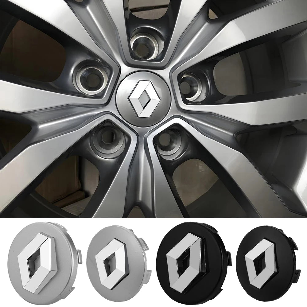 4PCS 56mm 60mm Car Wheel Center Cap Logo Hub Badge Rims Cover For Renault Megane 2 3 Clio 4 Trafic Captur Emblems Kangoo Zoe CM World