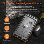 10000mAh Outdoor Solar Power Bank | Fast Charge Waterproof Shockproof Flashlight Compass In Stock Car Mobile World