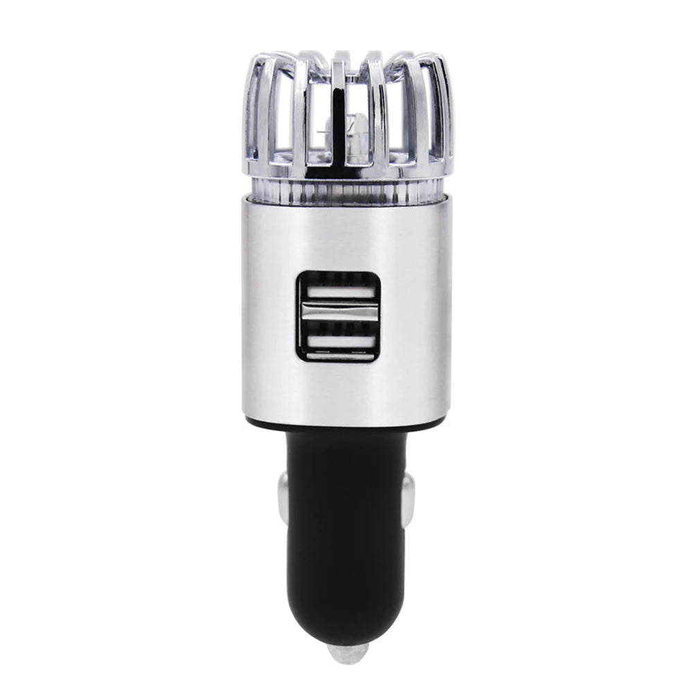 Car Air Purifier Mini Negative Ion Purifier Dual USB Car Charger USB Car Air Freshener Air Purifier Oxygen Bar Air Freshener CM World