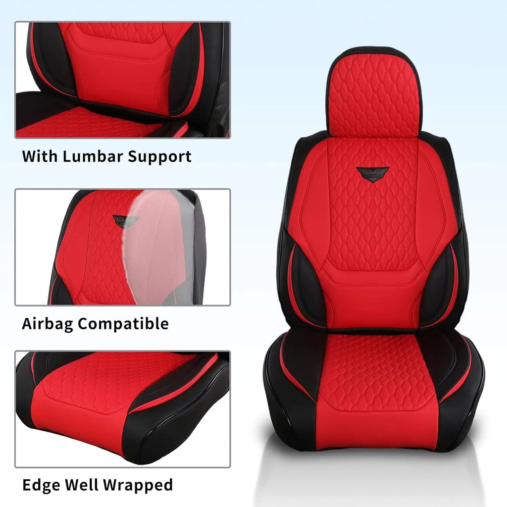 EKR Deluxe 7/8-Seat Car Seat Covers Universal Fit for SUV Minivans MPV Highlander Pilot Sienna 4Runner Santa Fe Chevrolet Suburban Waterproof Wear-Resistant Full-Coverage Car Interior Upgrade Protectors with 2-Year Warranty