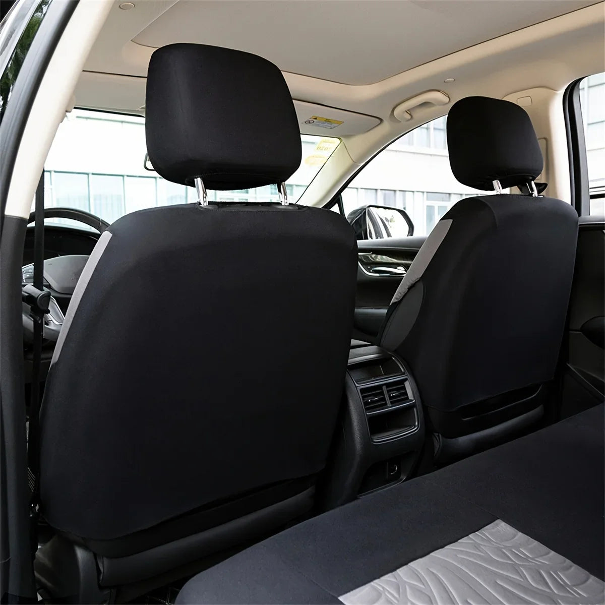 Car Seat Cover Full Set, Universal Butterfly Pattern Embroidery Auto Seat Cover Set CM World
