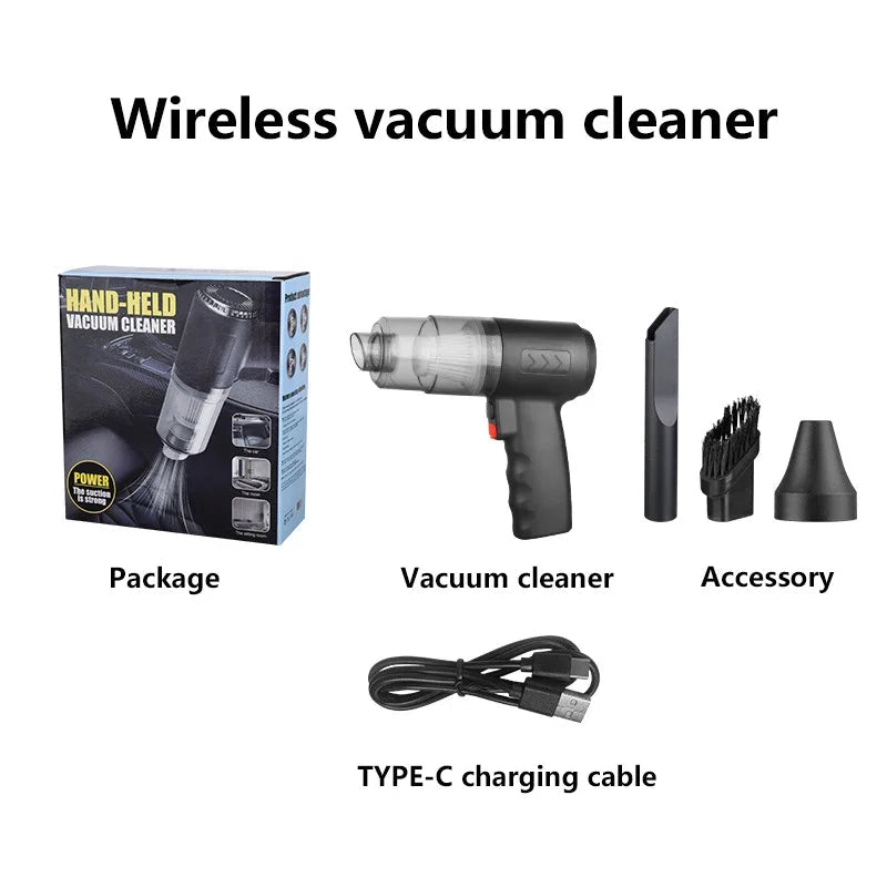 2900000pa Car Wireless High Power Vacuum Cleaner 120W 3-in-1 Portable Handheld For Home Rechargeable Auto Cordless Cleaner 2026 Car Mobile World