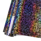 145cmx300cm Forged Carbon Body Covering PET Vinyl Film Silver Car Wrap Film Laser Waterproof Paint Rainbow Self-Adhesive Sticker Car Mobile World