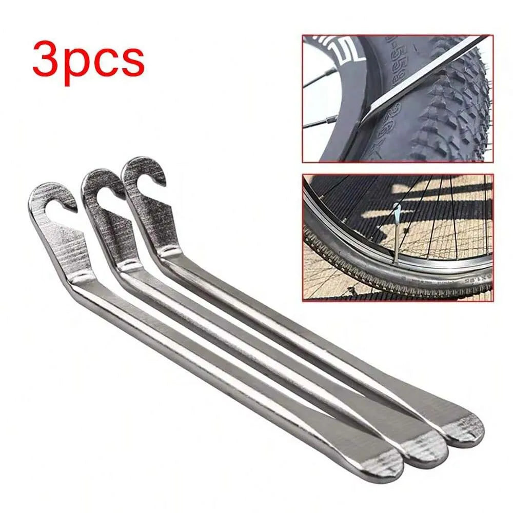 3PCS Bicycle Tyre Lever Tube Repair Service Carbon Steel Heat Treatment Cycling Tool Bike Tire Opener Crow Bar Remover Tool CM World