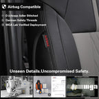 EKR Car Seat Covers Custom Fit for Toyota Rav4 (Gasoline/Hybrid) 2019 2020 2021 2022 2023 2024 2025 LE/XLE/XLE Premium/Limited Leather Car Seat Cover Full Set for SUV Car Mobile World