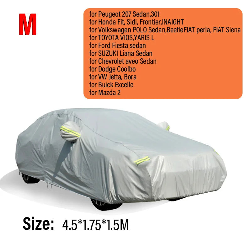 1pcs Car Cover Outdoor Protection Full Cover Anti-Deciduous Bird Droppings Sunshade Dustproof Protection Cover Auto Parts Car Mobile World