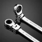 6Pcs/set Flexible Ratchet Combination Wrench Kit Metric Flex Head Gear Ring Spanner Car Repair Tools
