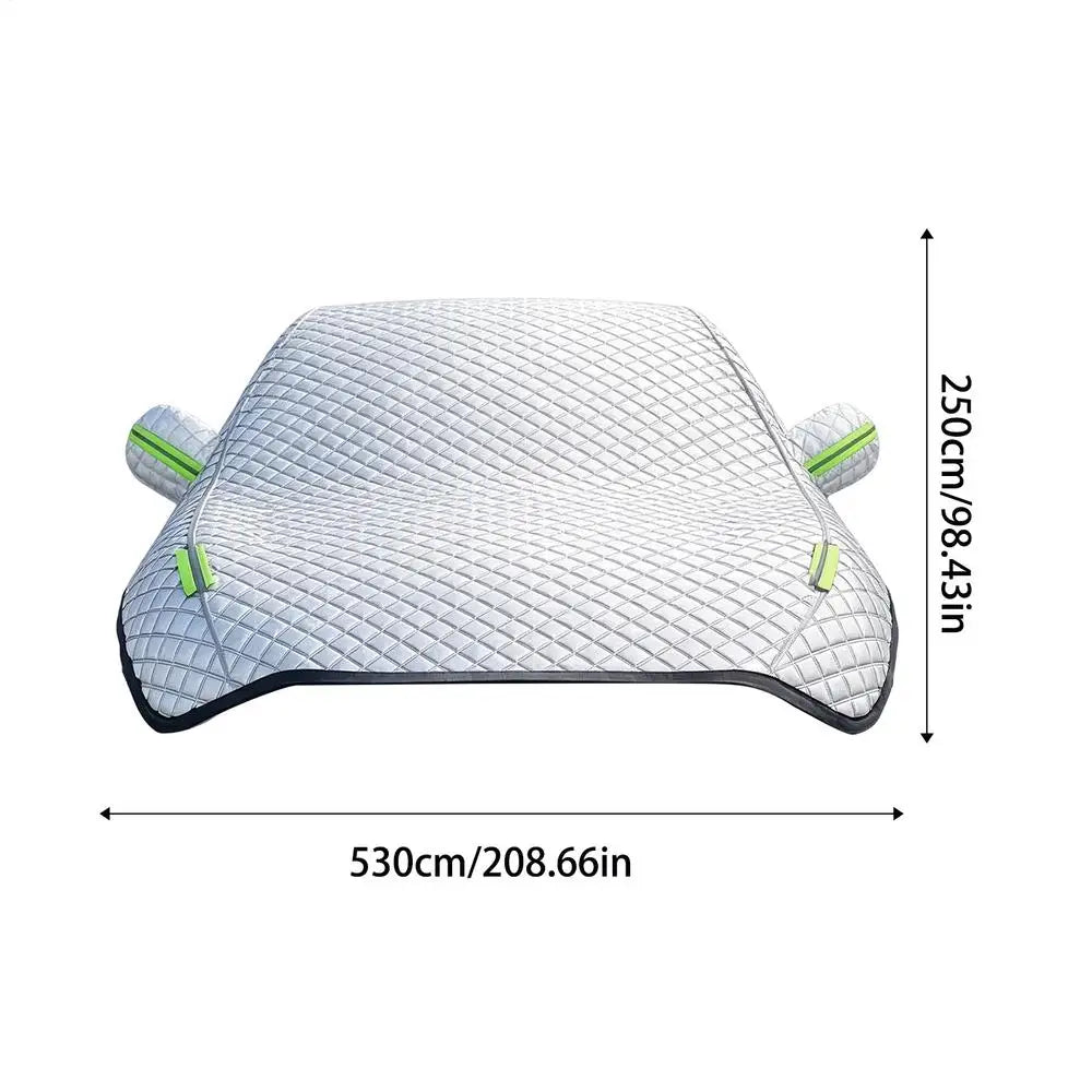 Car Covers Hail Protector Half Cover Protective Exterior Awning Sunshield Anti-hail Outdoor Waterproof Universal Windshield Dust Car Mobile World