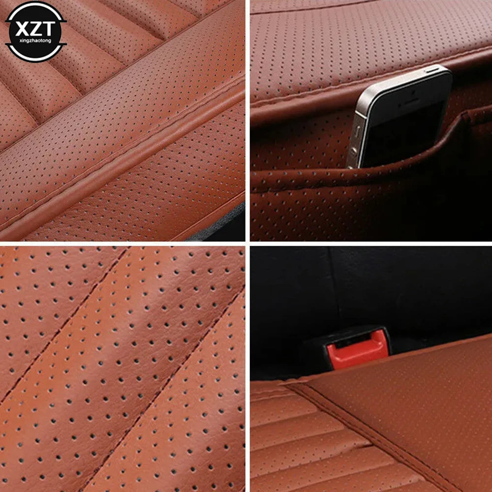 NEW Front Car Seat Cover PU Leather Cars Seat Cushion Automobiles Seat Protector Universal Car Chair Pad Mat Auto Anti Slip Mat