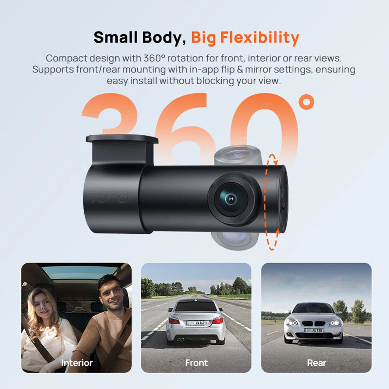 70mai Dash Cam M310 Plus 2K 1440P Super Night Vision F1.55 Aperture 70mai M310 2K Car DVR 24H Parking Guard WIFI & Voice Control