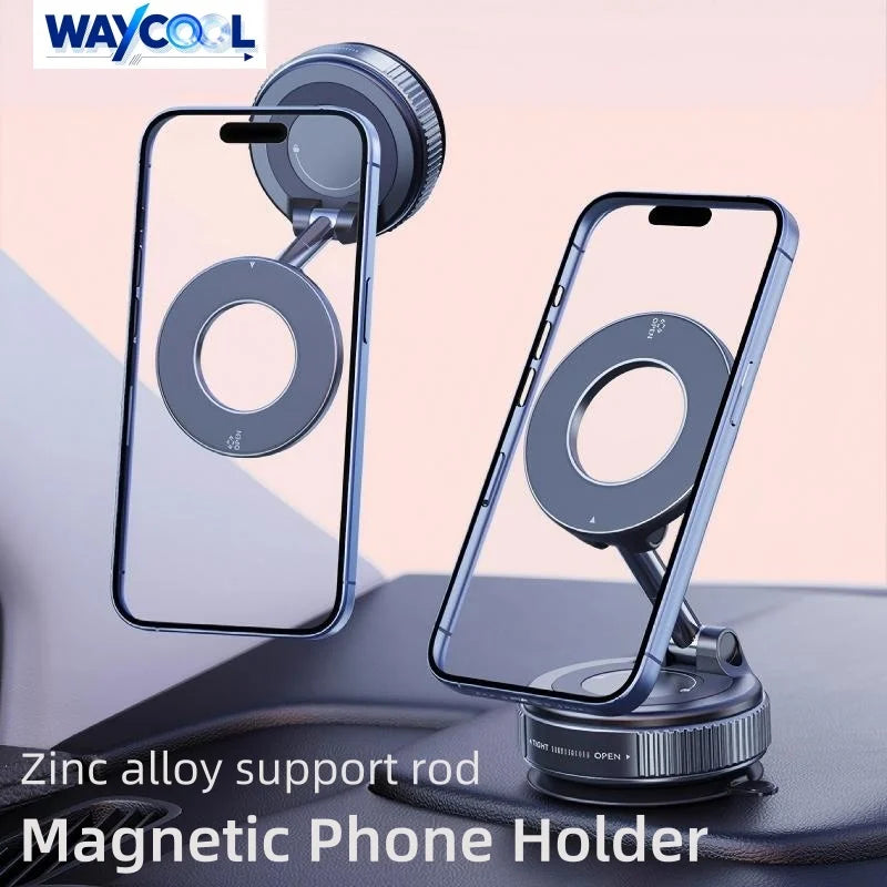 Magnetic Car Phone Holder Car Bracket Vacuum Adsorption Phone 360° Rotation For Car Desk Bathroom Strong Magnetic Bracket CM World