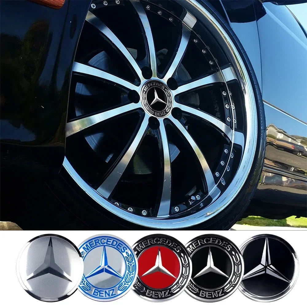 4Pcs 56/60/65/75MM Car Wheel Center Cover Sticker Hub Cap for Mercedes Benz AMG W204 W205 Amg W211 Smart Fortwo 451 W203 W222A