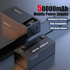 50000mAh Large Capacity Portable Charging Power Bank With 6 Interfaces Supporting 120W Fast Charging Suitable For IPhone Samsung Car Mobile World