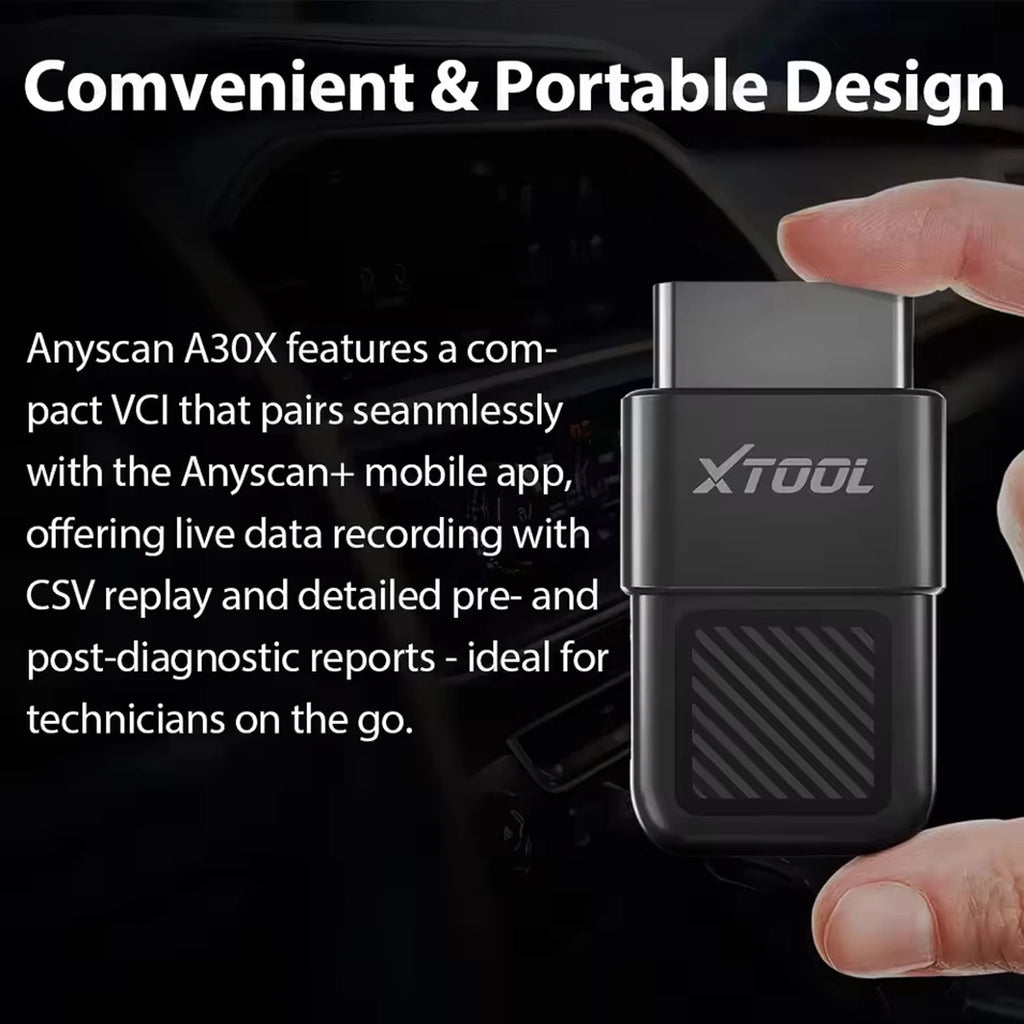 XTOOL Anyscan A30X PK A30M Car Diagnostic Tool Bluetooth OBD2 Scanner 26+ Reset Service Code Reader For FCA Vehicles with SGW