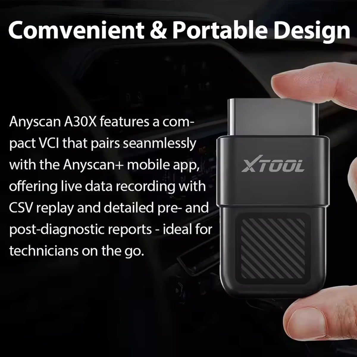 XTOOL Anyscan A30X PK A30M Car Diagnostic Tool Bluetooth OBD2 Scanner 26+ Reset Service Code Reader For FCA Vehicles with SGW