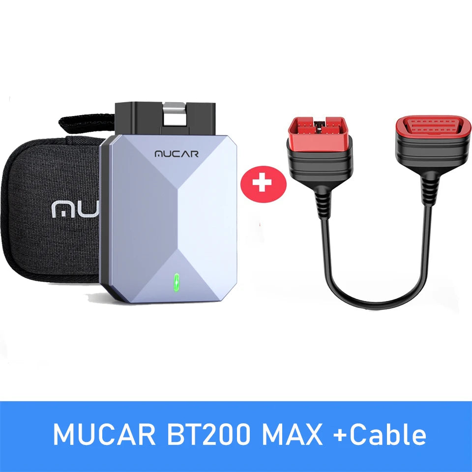MUCAR BT200 MAX AI Diagnostic Tools CANFD ELM327 Prototol Full System OBD2 Scanner 15 Resets Lifetime Free Update VS BT200 PRO Car Mobile World