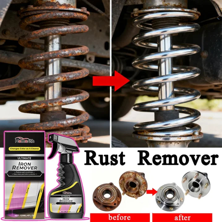 Multi-Use Car Rust Remover Spray - Wheel & Exhaust Pipe Care, Metal Iron Powder Cleaner CM World