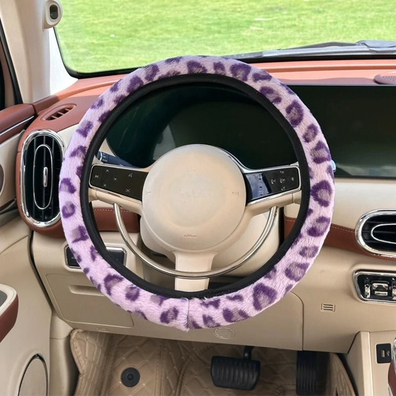 Car steering wheel cover plush warm car anti-slip handlebar cover winter antifreeze hand steering wheel cover CM World