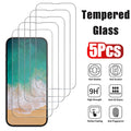 5Pcs Tempered Glass for iPhone 17 16 15 14 13 12 Pro Max Screen Protector for iPhone 12 13 Mini 14 Plus 14 Pro Glass Car Mobile World