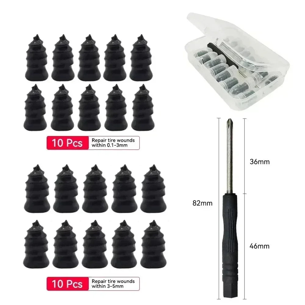 Car Motorcycle Vacuum Tyre Repair Nails Truck Scooter Bike Tire Puncture Repair Tubeless Tools Rubber Metal Accessories