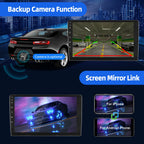 ESSGOO 10.1" Android 14 Carplay Car GPS Radio Stereo Double 2Din Head Unit FM SWC Bluetooth 4+64GB IPS Split Touch Screen WiFi CM World