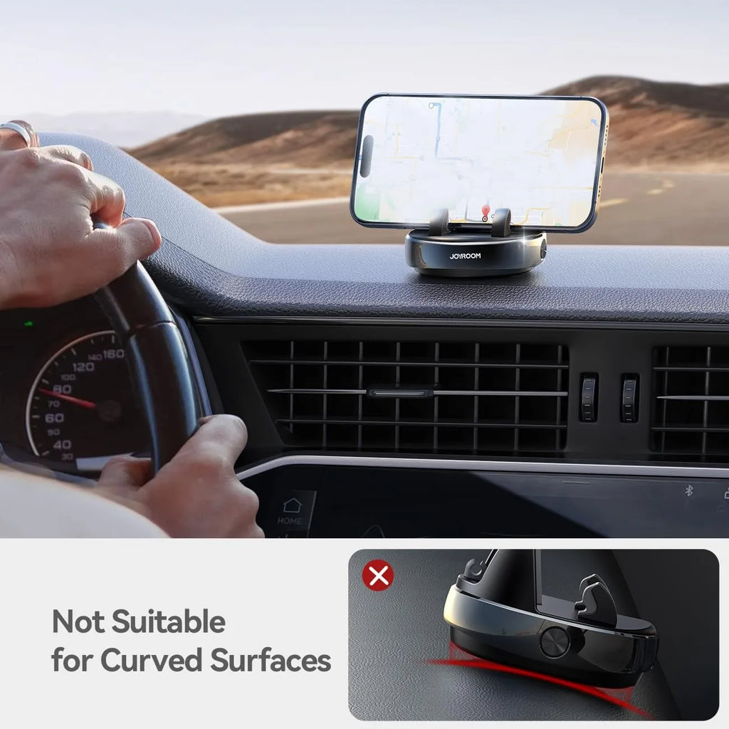 Car Phone Holder with 360° Adjustable & Avoid Sun Glare, Anti-slip Spring Snap Design Dashboard Cell Phone Holder, Phone Holders