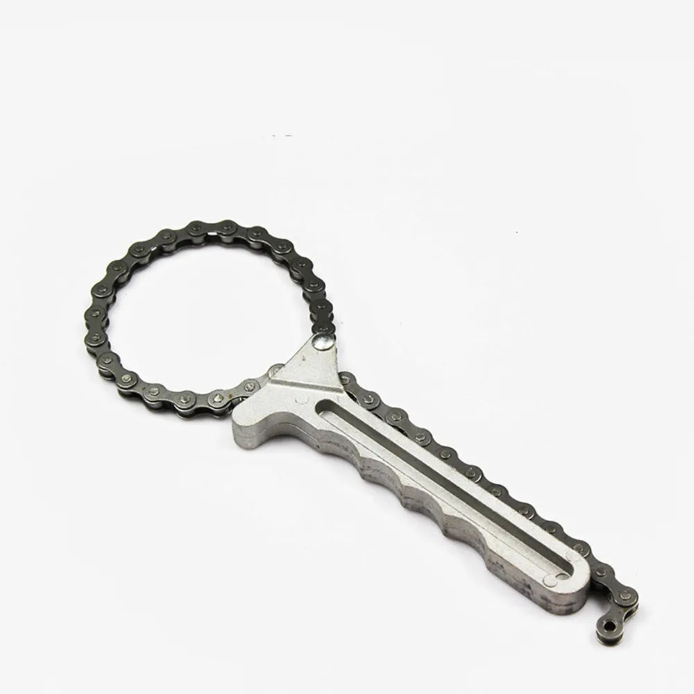 Universal Oil Filter Chain Wrench Plier Remover Grip Spanner Car Engine Oil Fuel Filter Repair Tool