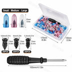 85PCS Tubeless Tire Puncture Repair Kit Rubber Screw Nails with Installation Tool for Car Motorcycle ATV Bike Emergency Use