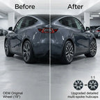 4x 19" Hub Cap Rim Covers For 2025 New Model Y L Refreshed Auto Wheel Protectors Snap-on Hubcaps Car Replacement Accessories