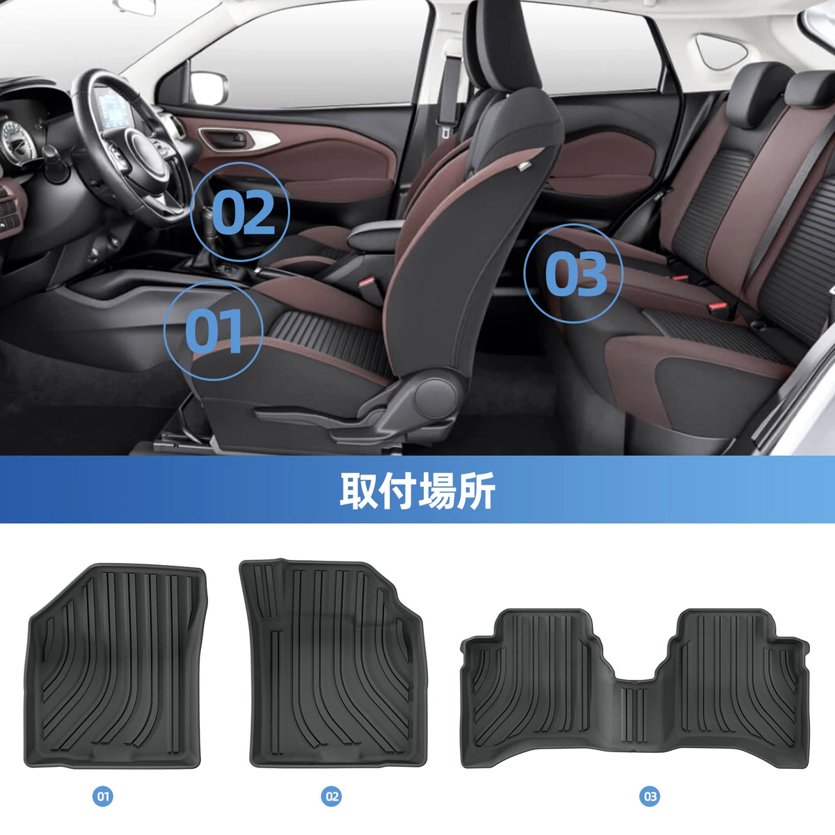 for Suzuki Fronx 2024-2025 Car Floor Mats Protective Mat Auto Accessories Foot Pad Cargo Liner Trunk Mat Only Fit Right Rudder