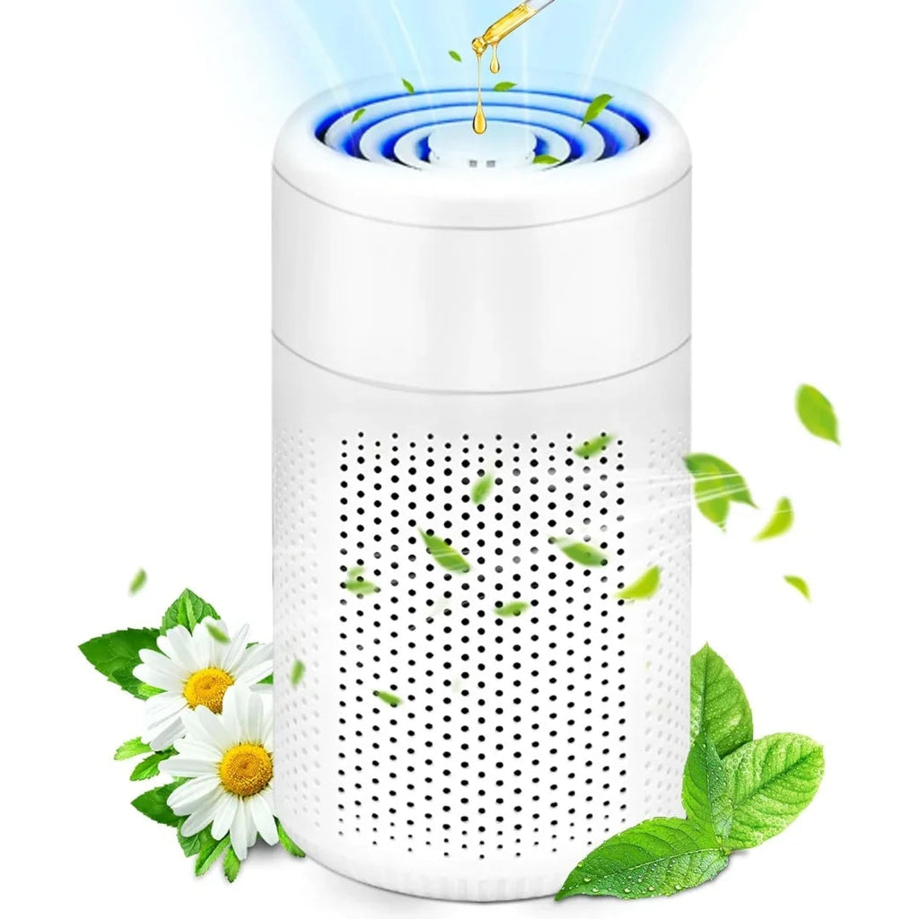 Air Purifiers for Bedroom Home - Portable Mute Small Air Cleaner, Suitable for Car, Bedroom, Office, Desktop Pet Room, Purifier CM World