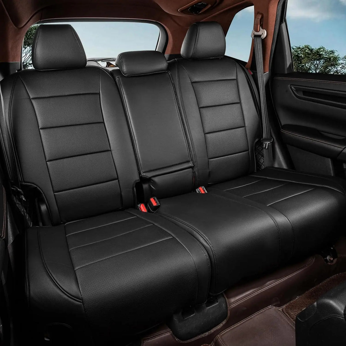 coverdream Accord Custom Fit Car Seat Covers Leather Full Set For Honda Accord Sedan 2008-2026 LX/EX/ EX-L/Sport/Sport Touring etc.Waterproof Leather Cushion Seat Protective Cover