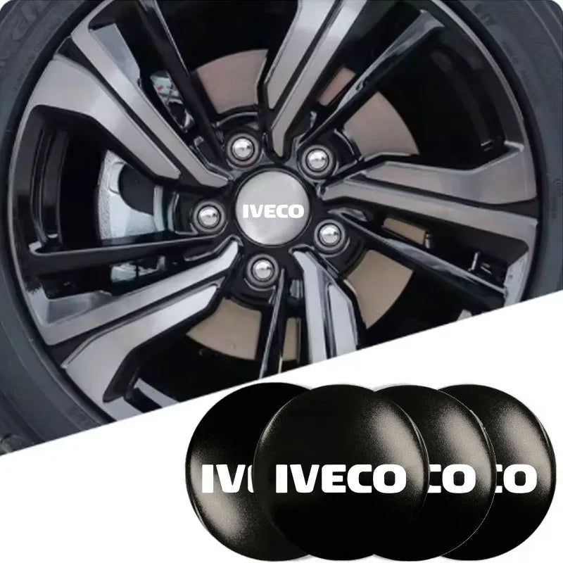 Car Wheel Center Cap with logo Car Wheel Center Caps Stickers Badges For Iveco Daily IV V VI Van EcoDaily Accessories waterproof CM World