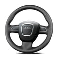 Car Steering Wheel Cover For Audi A4 S4 2005-2012 A6 S6 A8 S8 2007 Seat Exeo 2009-2012 PU Faux Leather DIY Hand-stitched CM World