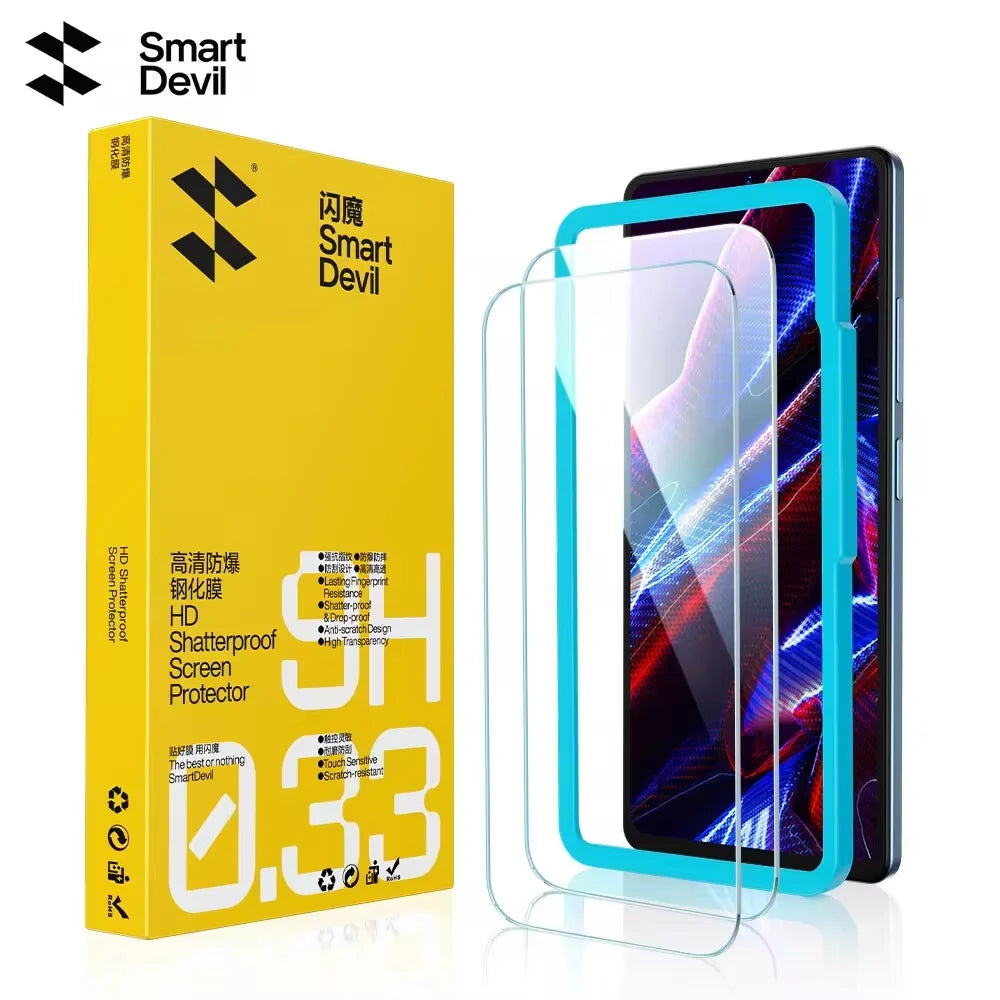 SmartDevil 2PCS Screen Protector for Xiaomi 17 15 13T 14T 17T Redmi K100 Pro Max HD Tempered Glass Film for Redmi Note 13 15 Pro
